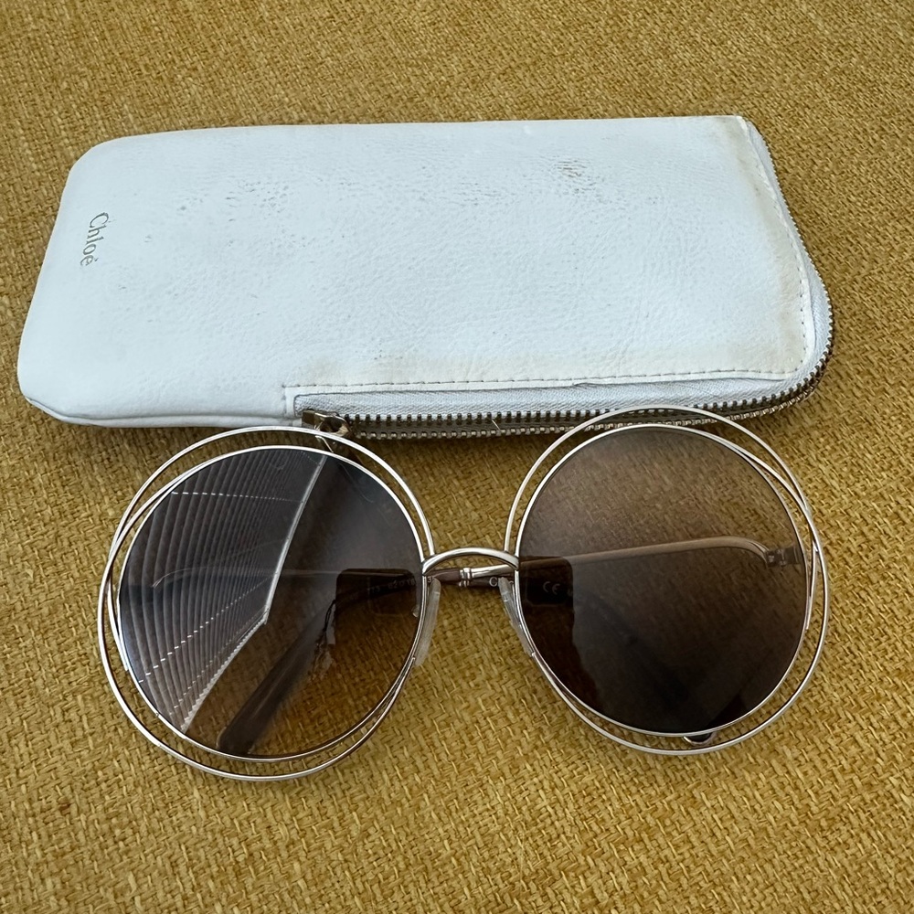 Chloe Round Oversized Sunglasses